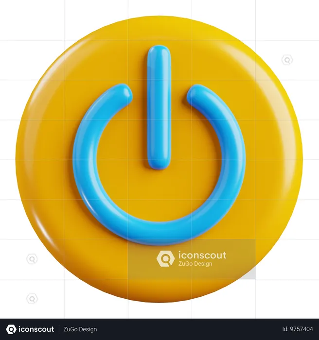 Power Button  3D Icon