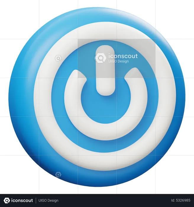 Power button  3D Icon