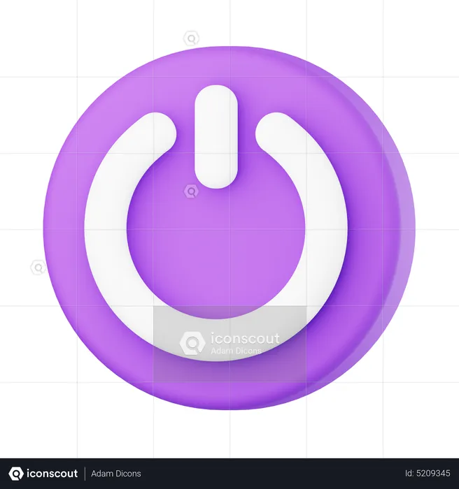 Power button  3D Icon