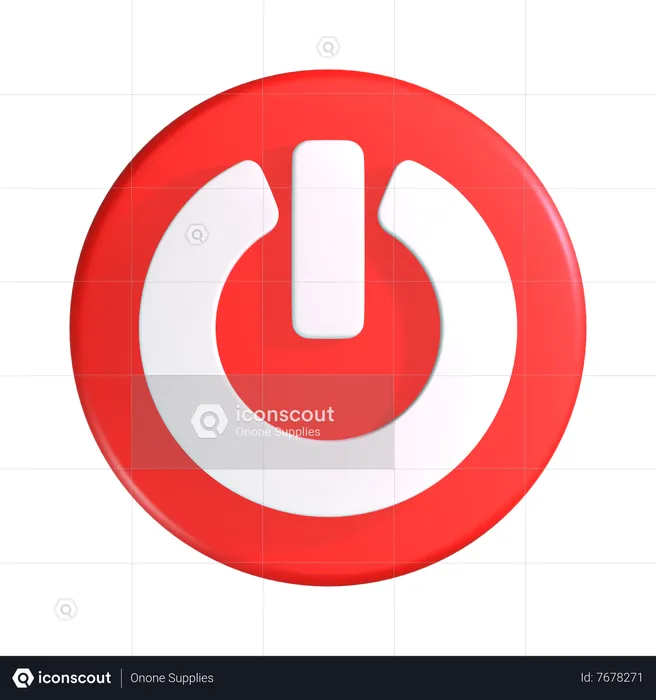 Power Button  3D Icon