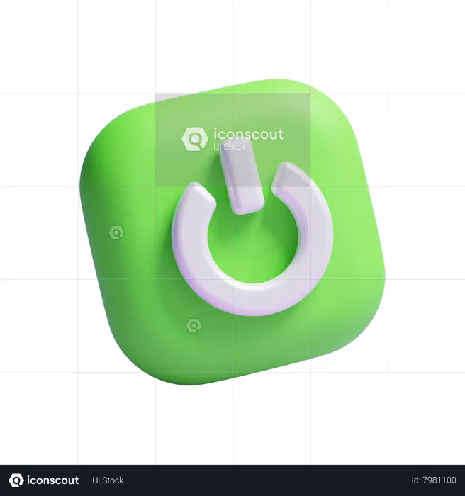 Power Button  3D Icon