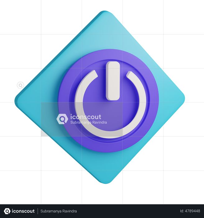 Premium Power Button 3D Illustration download in PNG, OBJ or Blend format
