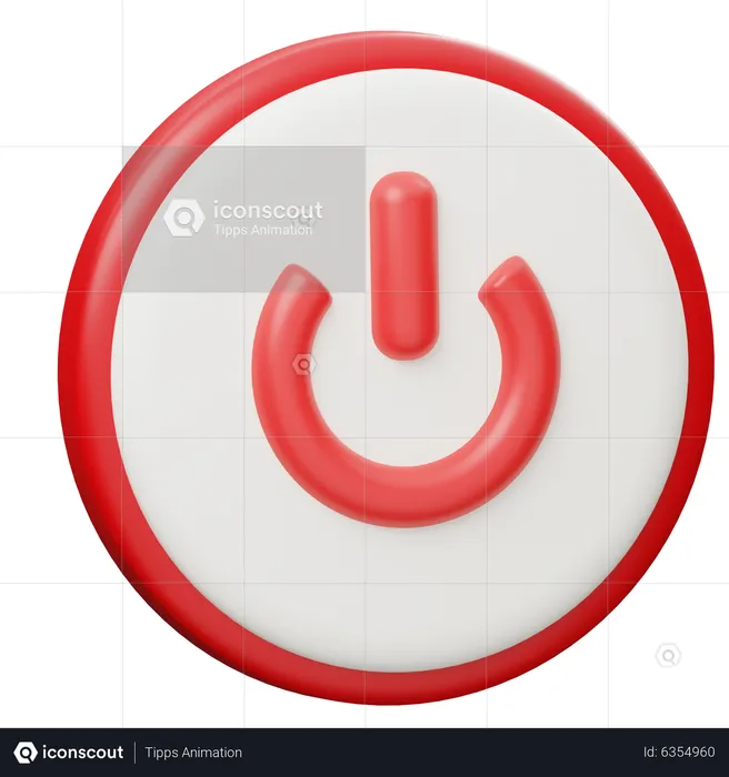 Power button  3D Icon