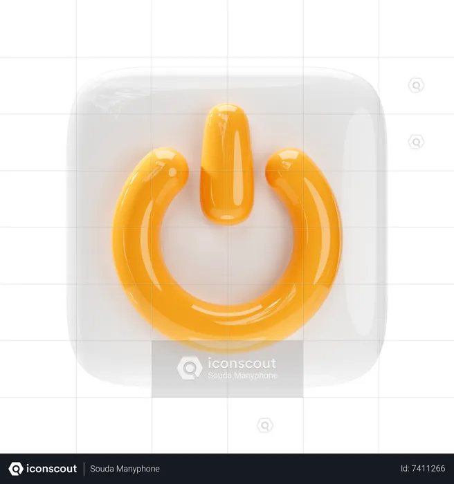 Power on off switch  3D Icon