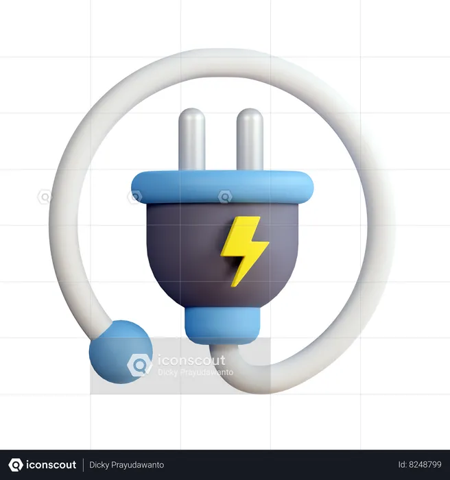 Power Plug  3D Icon