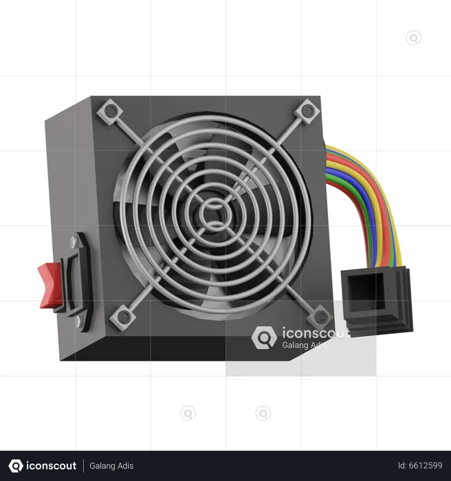 Power Supply  3D Icon