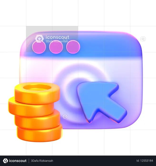 PPC (paiement par clic)  3D Icon