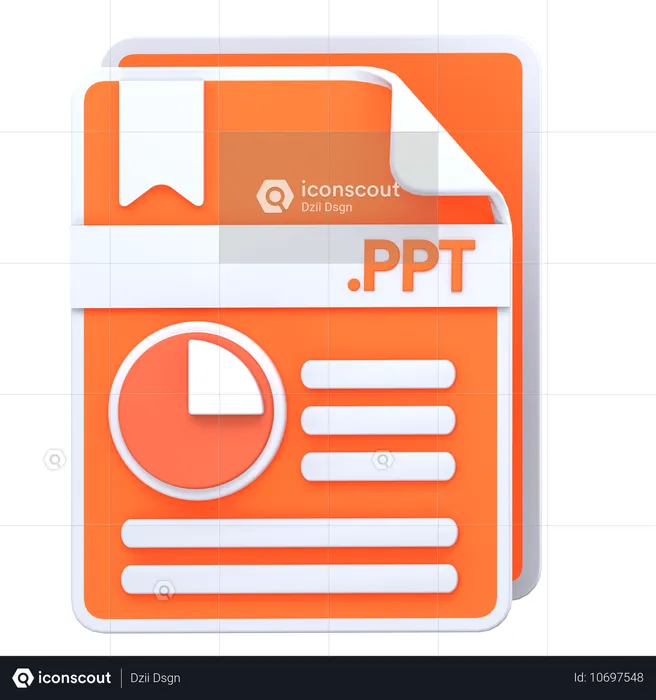 Ppt-Datei  3D Icon