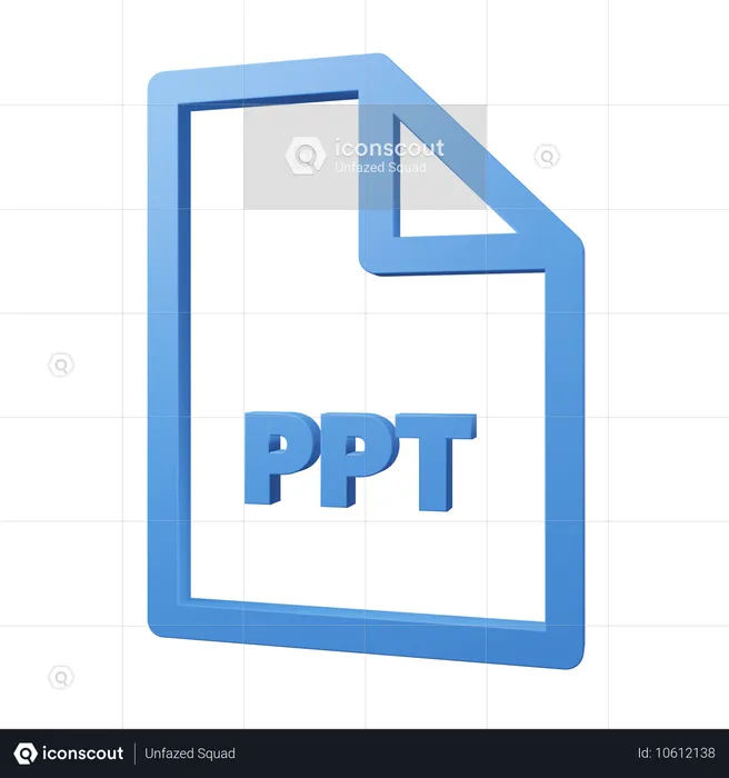 Ppt file  3D Icon