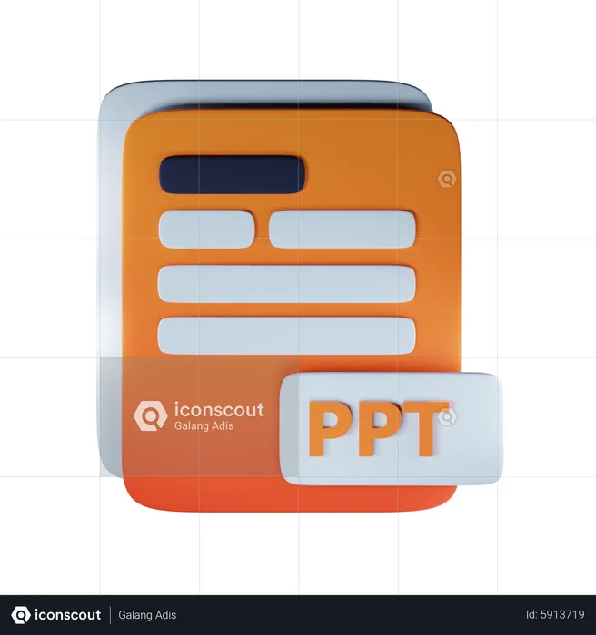 Ppt file extension  3D Icon