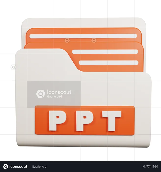 PPT Folder  3D Icon