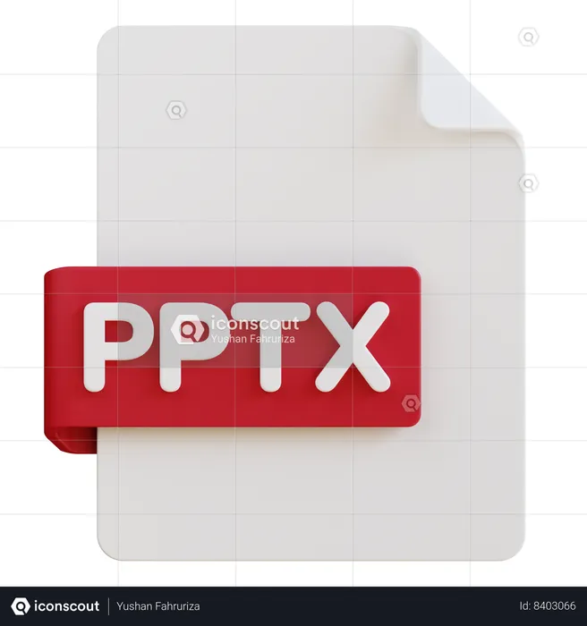 Pptx File  3D Icon