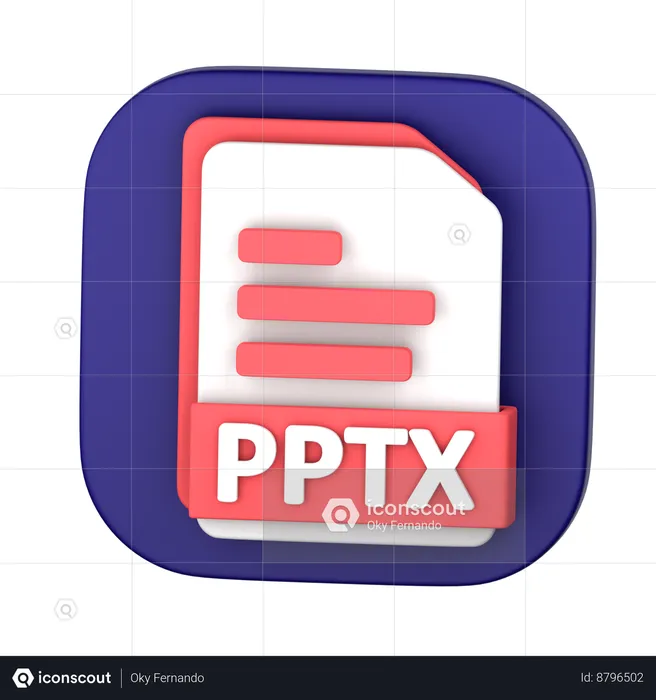 PPTX File  3D Icon