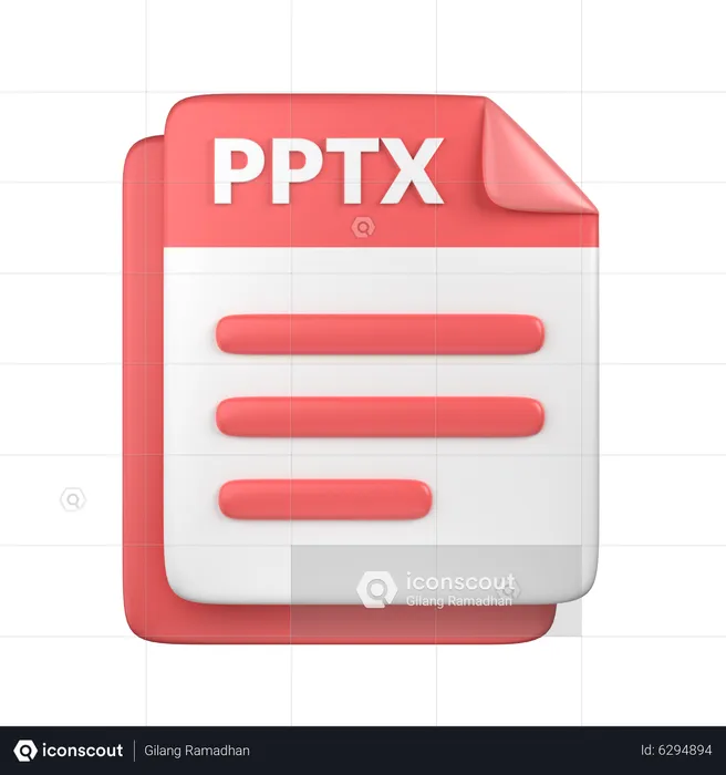 PPTX File  3D Icon