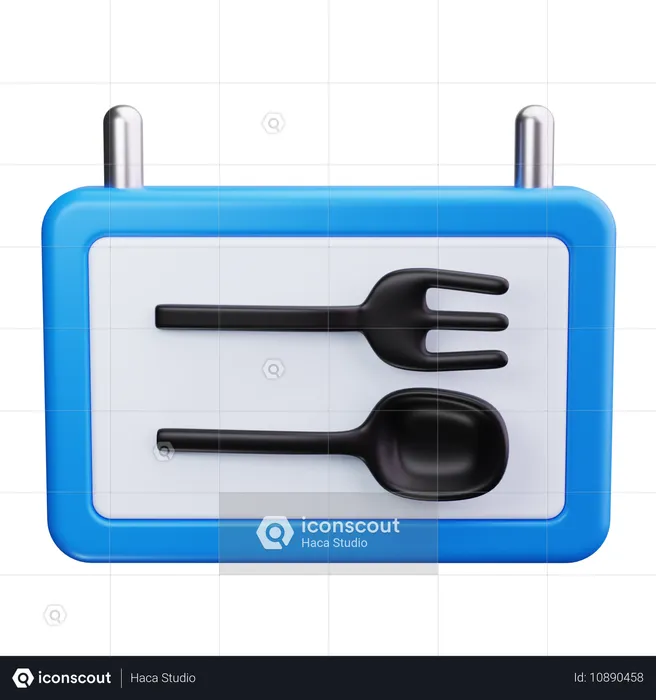 Praça de alimentação  3D Icon