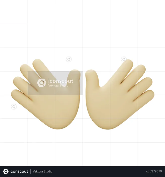 Praise Two Hand Gesture  3D Icon