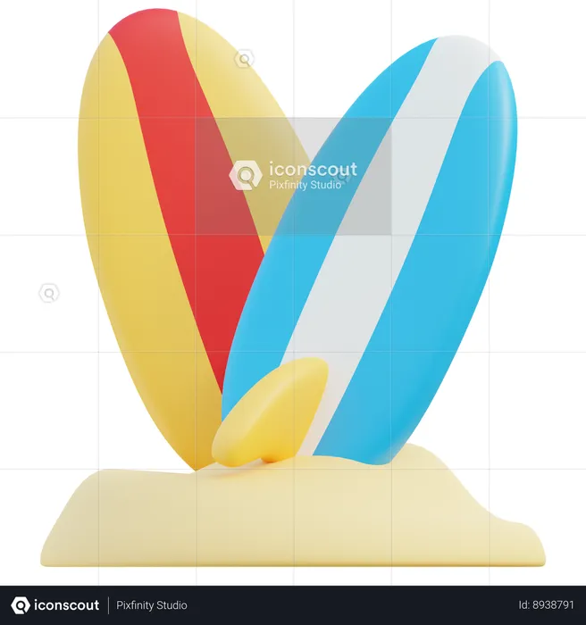 Pranchas de surf  3D Icon