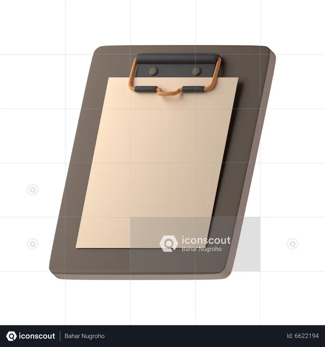 Prancheta  3D Icon