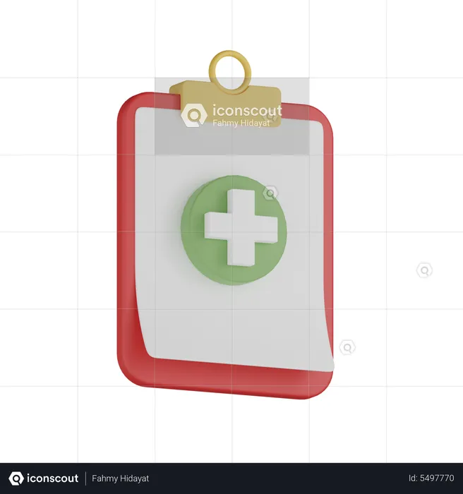 Prancheta médica  3D Icon