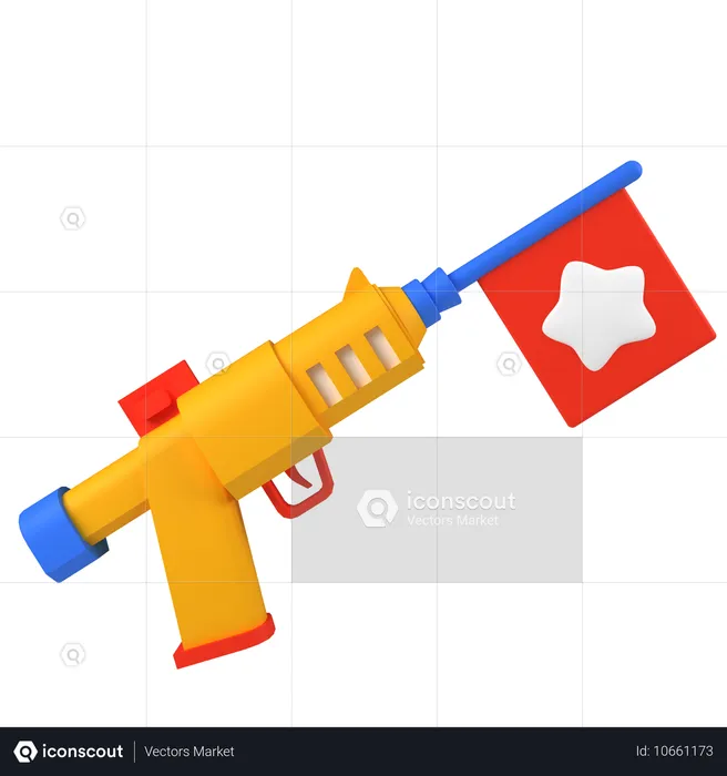 いたずら銃  3D Icon