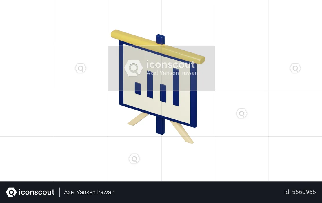 Präsentationsdiagramm  3D Icon