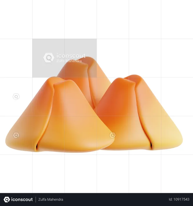 Prawn samosa  3D Icon