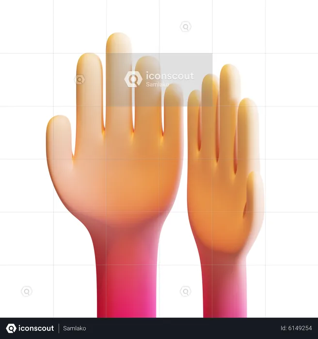 Pray Hand  3D Icon