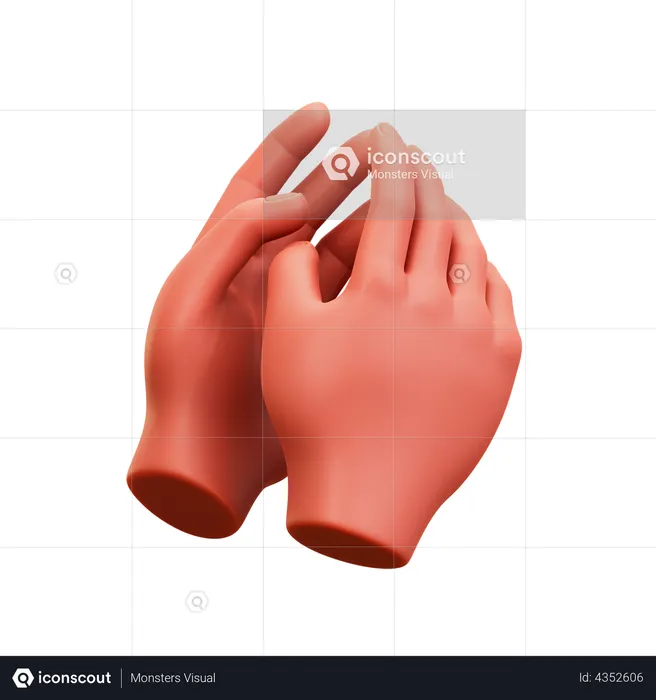 Pray Hand  3D Illustration