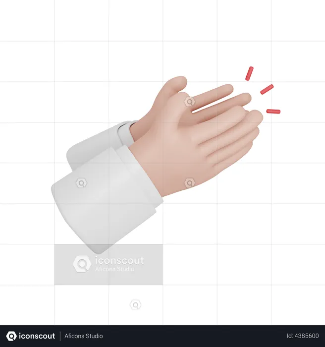 Pray Hand  3D Illustration