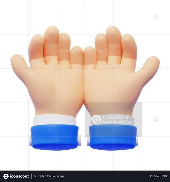 Pray Hand Gesture  3D Icon