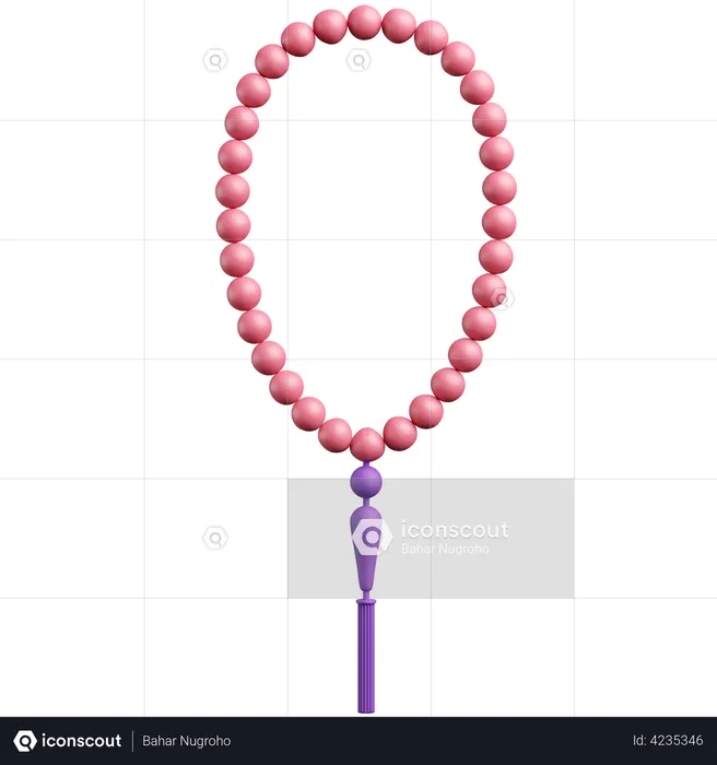 Prayer Beads  3D Illustration