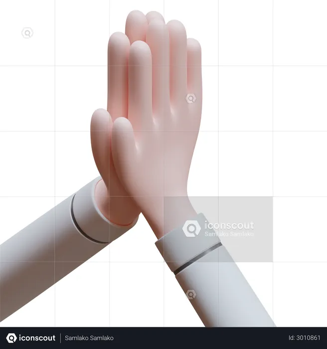 Prayer hand gesture  3D Illustration