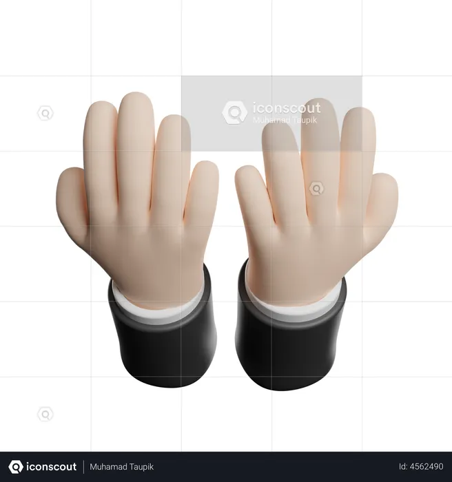 Prayer Hand Gesture  3D Illustration