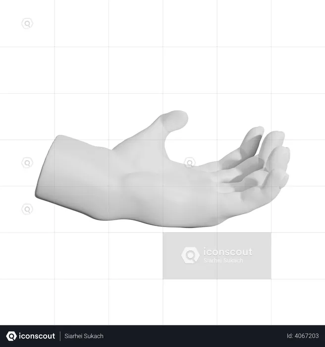 Prayer Hand Gesture  3D Illustration
