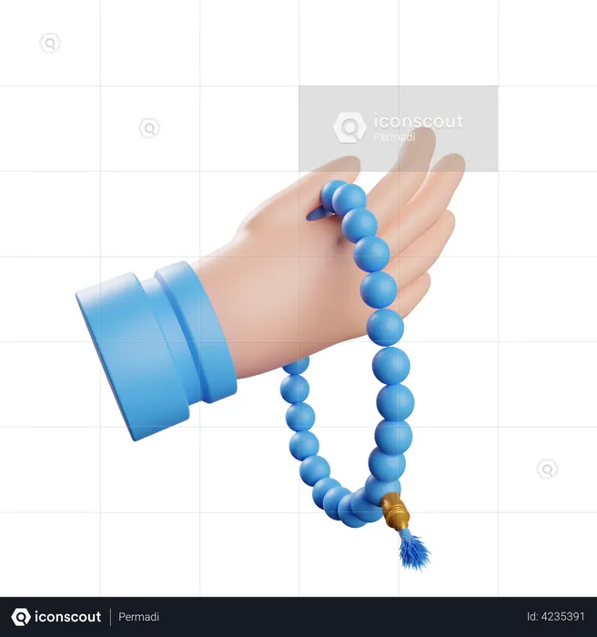 Praying Beads  3D Illustration