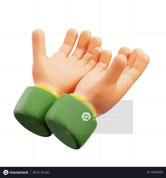 Praying Hand  3D Icon