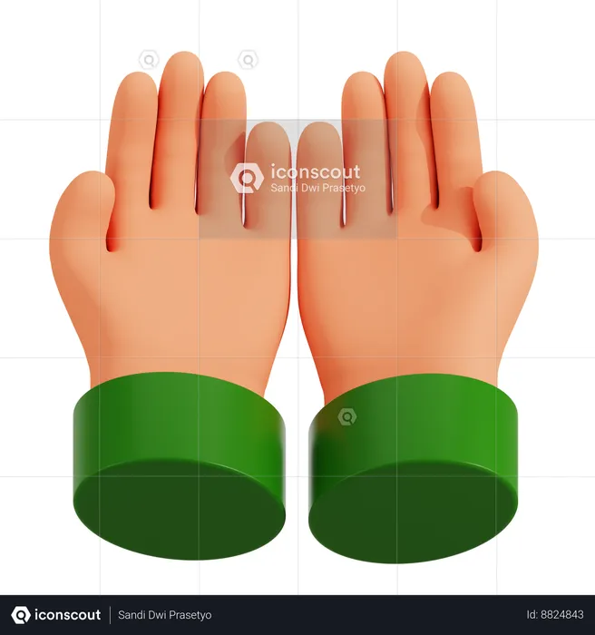 Praying Hand  3D Icon