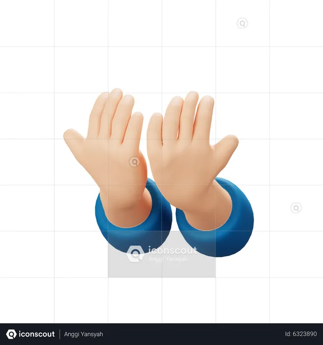 Praying Hand  3D Icon