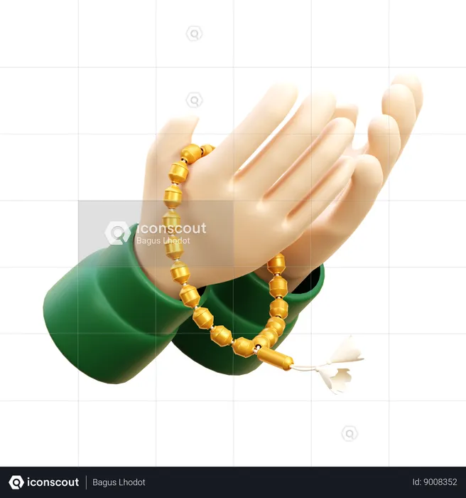 Praying Hand  3D Icon