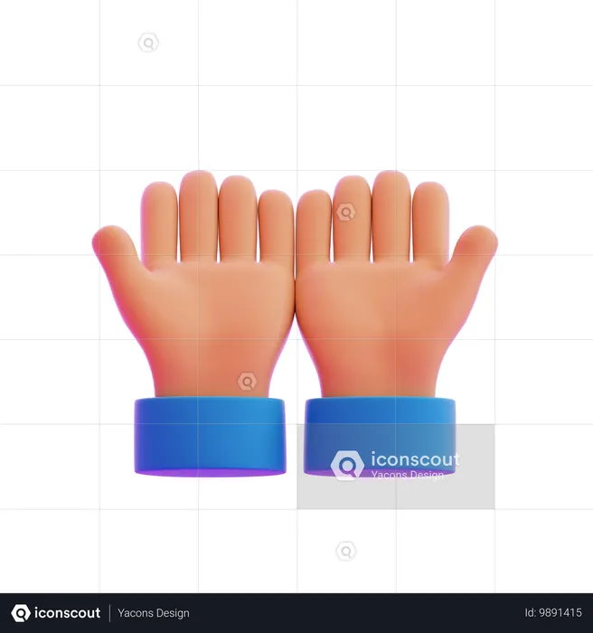 Praying Hand Gesture  3D Icon