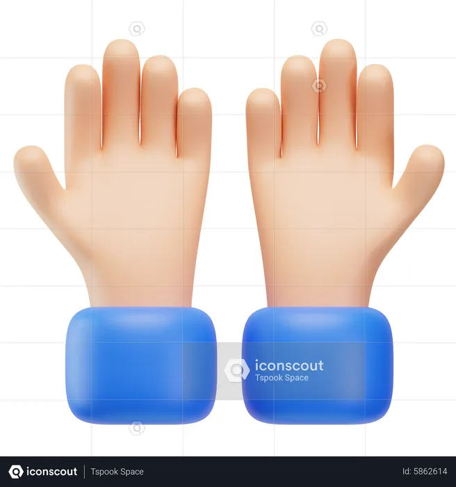 Praying Hand Gesture  3D Icon