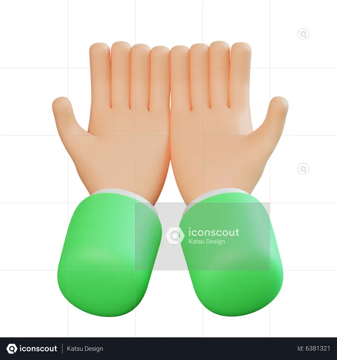 Praying Hand Gesture  3D Icon