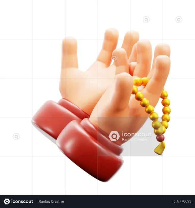 Praying Hands  3D Icon