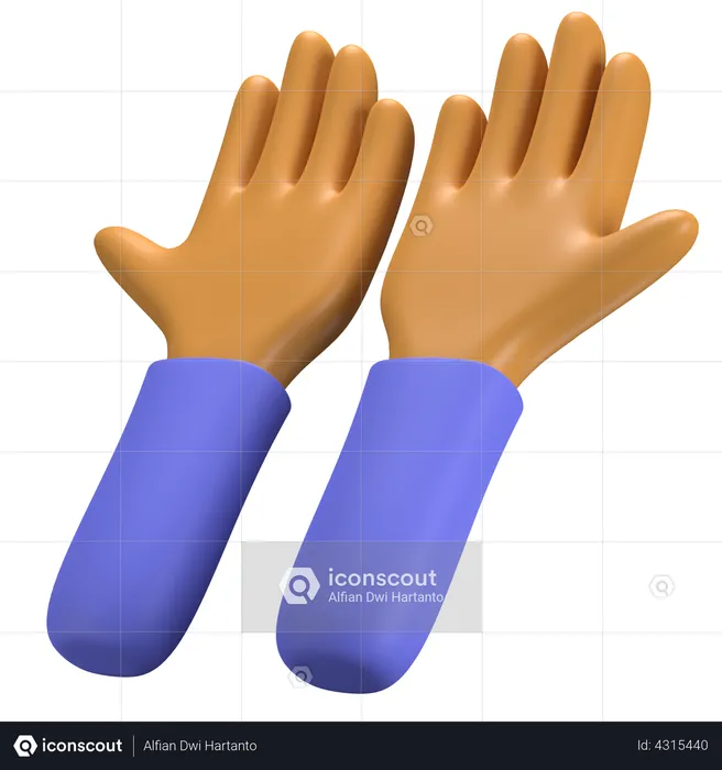 Praying Hands  3D Illustration