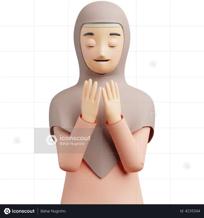 Praying Women  3D Illustration