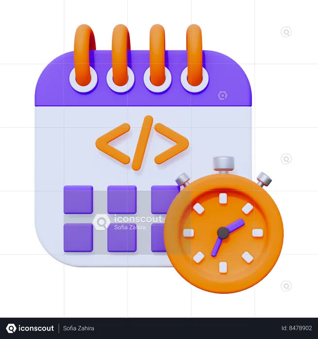 Prazo de codificação  3D Icon