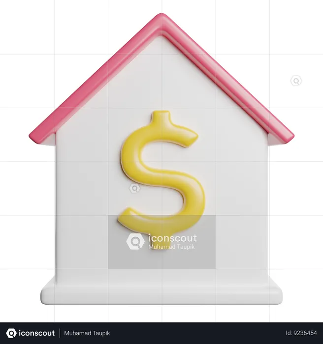 Precio de la vivienda  3D Icon