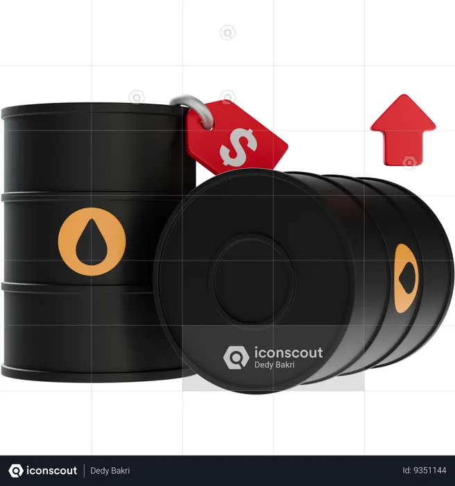 El precio del petróleo sube  3D Icon