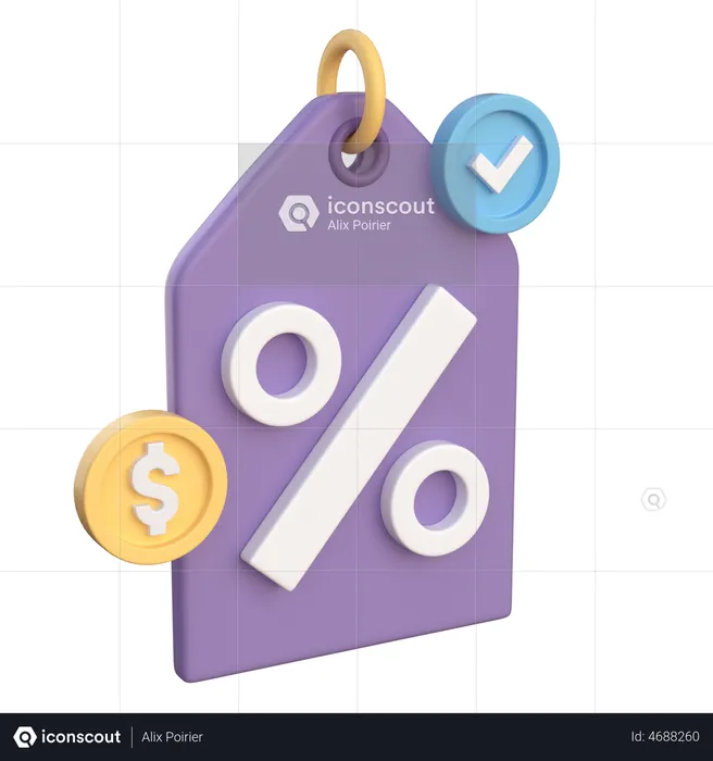 Etiqueta de precio  3D Icon