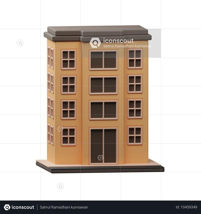 Prédio de apartamentos  3D Icon